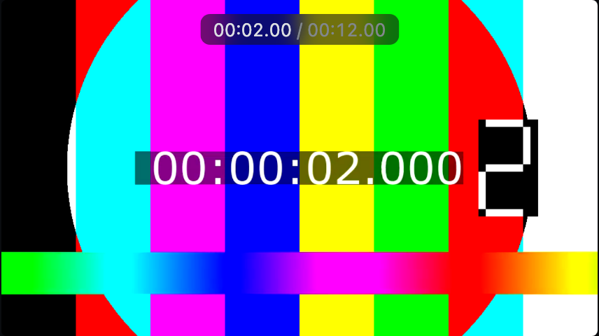 The video preview with a filter applied